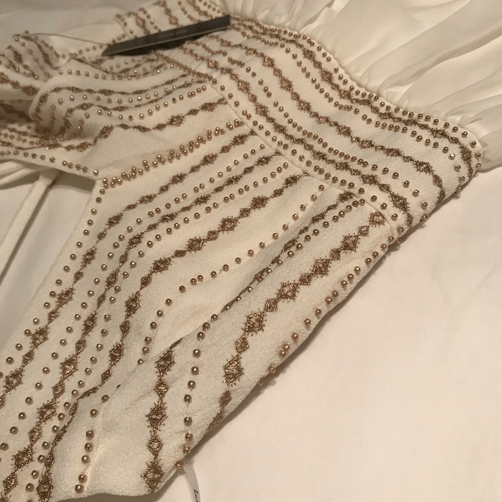 Lulus Meet Me In Madrid White Maxi Dress NWT